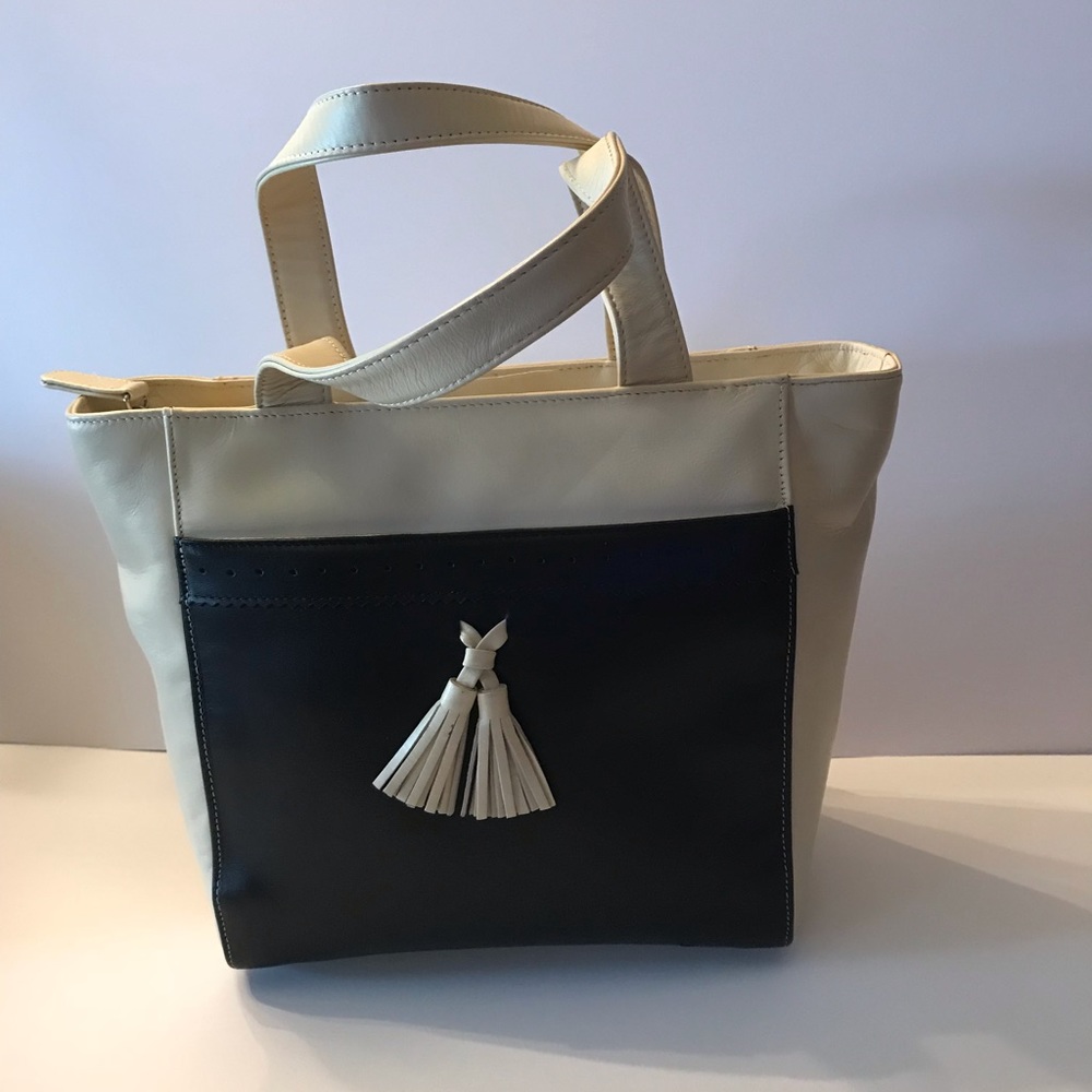 Talbots Beige & Black Handbag